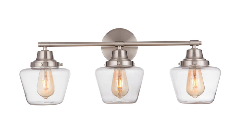 Essex 3 Light 27.75" Vanity in Brushed Polished Nickel