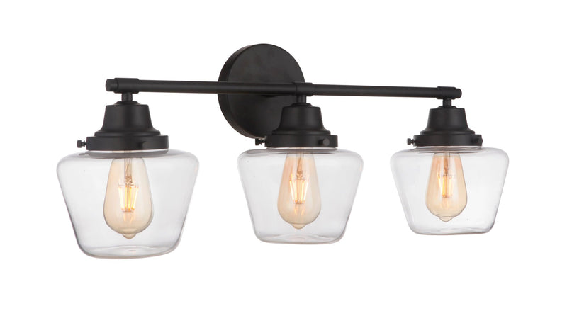 Essex 3 Light 27.75" Vanity in Flat Black