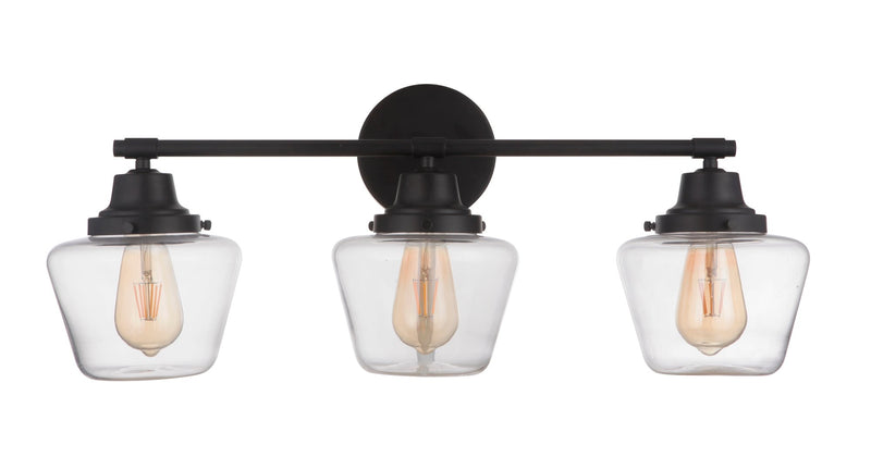 Essex 3 Light 27.75" Vanity in Flat Black