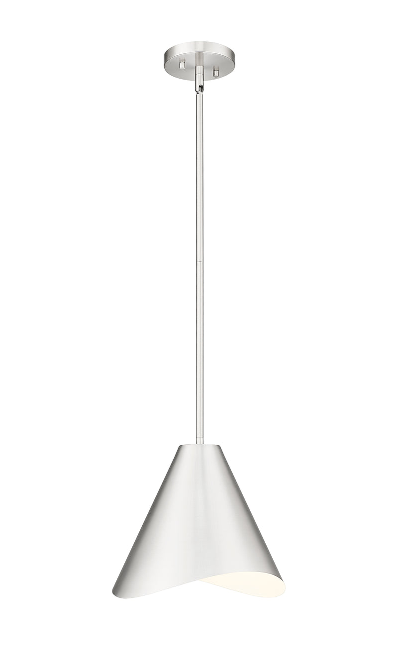 Aria 1 Light 12" Pendant in Brushed Nickel