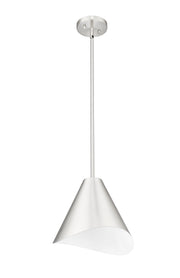 Aria 1 Light 12" Pendant in Brushed Nickel