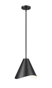 Aria 1 Light 12" Pendant in Matte Black