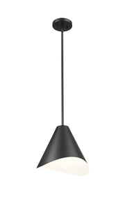 Aria 1 Light 12" Pendant in Matte Black