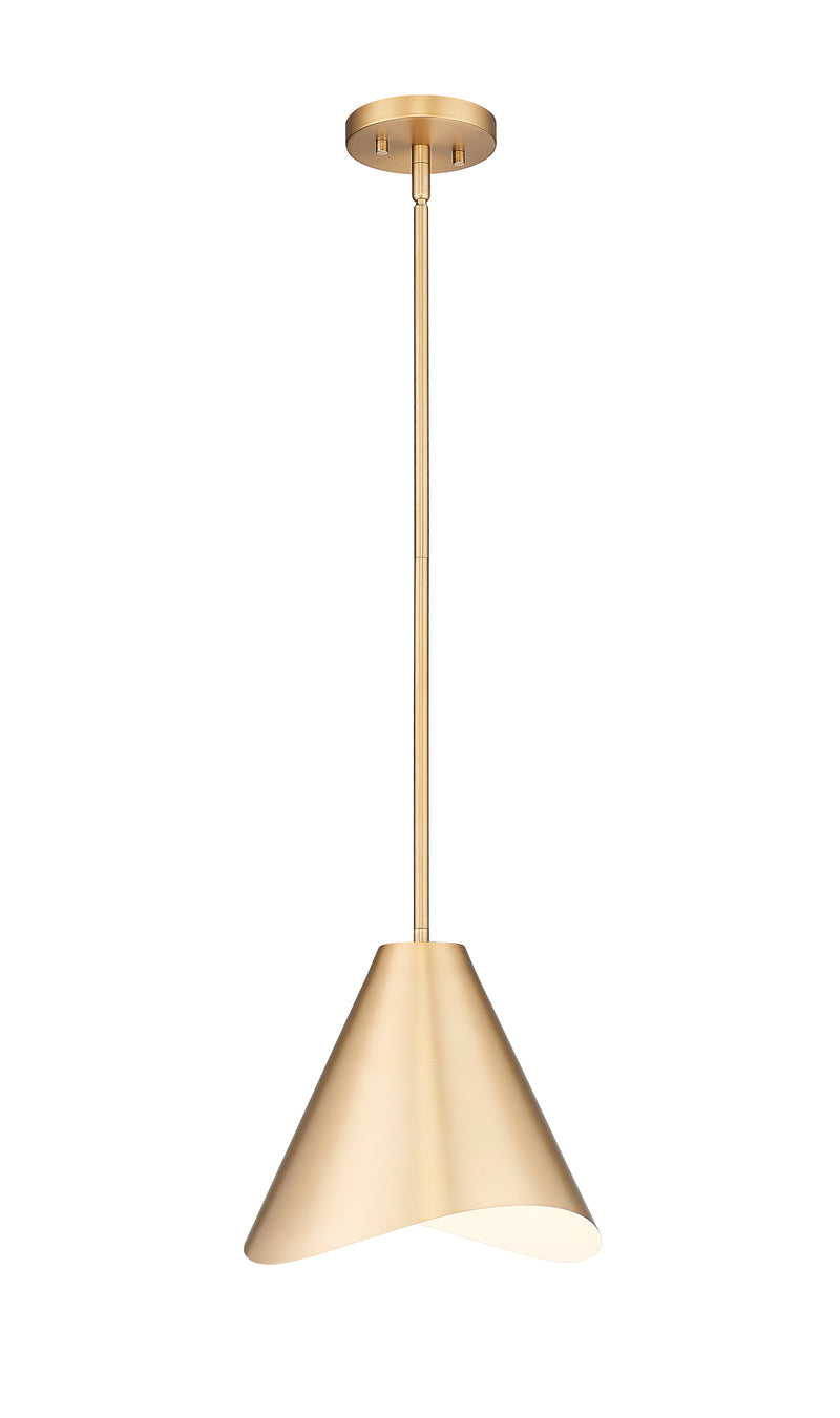 Aria 1 Light 12" Pendant in Modern Gold