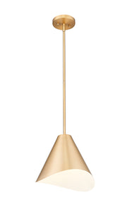 Aria 1 Light 12" Pendant in Modern Gold