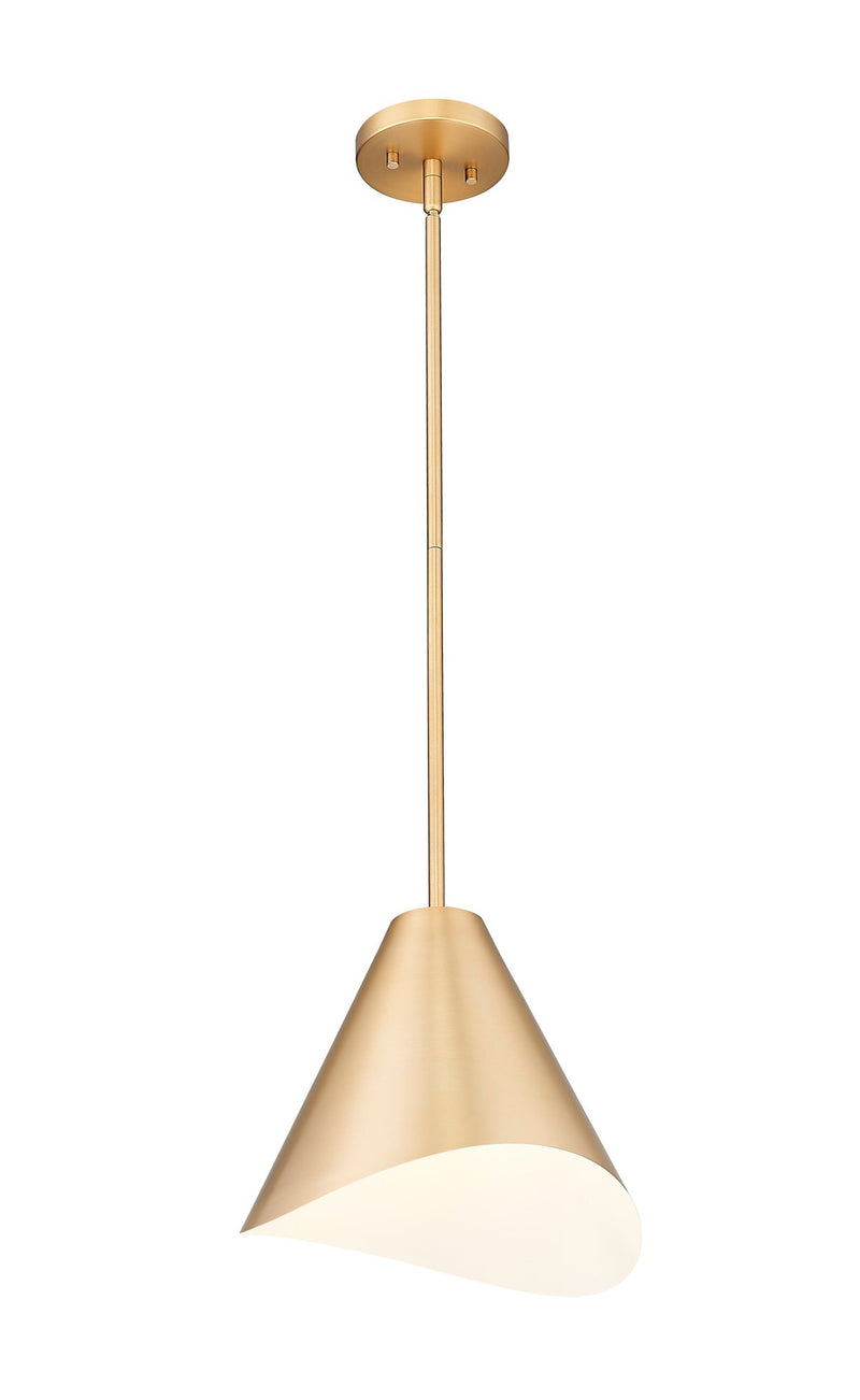 Aria 1 Light 12" Pendant in Modern Gold