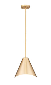 Aria 1 Light 12" Pendant in Modern Gold