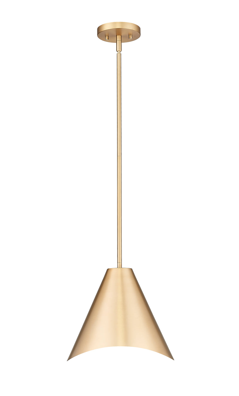 Aria 1 Light 12" Pendant in Modern Gold