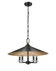 Rialto 5 Light 22" Pendant in Matte Black