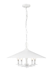 Rialto 5 Light 22" Pendant in Matte White