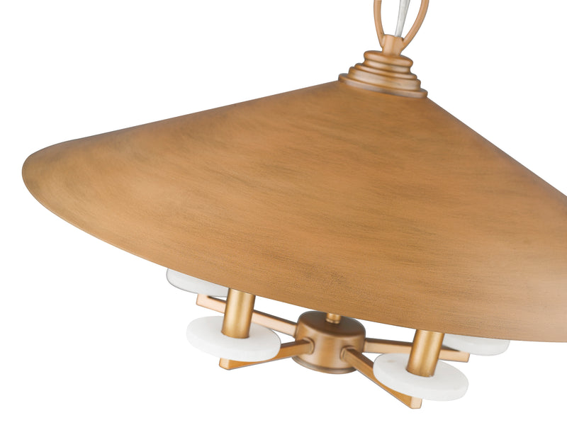 Rialto 5 Light 22" Pendant in Signature Gold