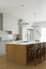 Rialto 5 Light 22" Pendant in Signature Pewter in a room setting