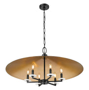 Rialto 6 Light 32" Pendant in Matte Black