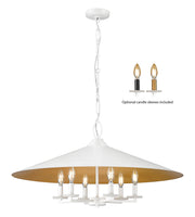 Rialto 6 Light 32" Pendant in Matte White