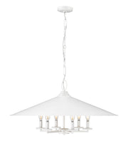 Rialto 6 Light 32" Pendant in Matte White