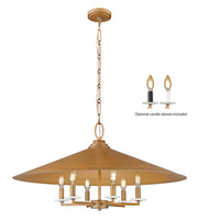 Rialto 6 Light 32" Pendant in Signature Gold