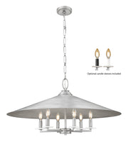 Rialto 6 Light 32" Pendant in Signature Pewter