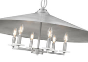 Rialto 6 Light 32" Pendant in Signature Pewter