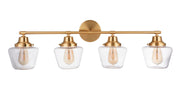 Essex 4 Light 38" Vanity in Satin Brass