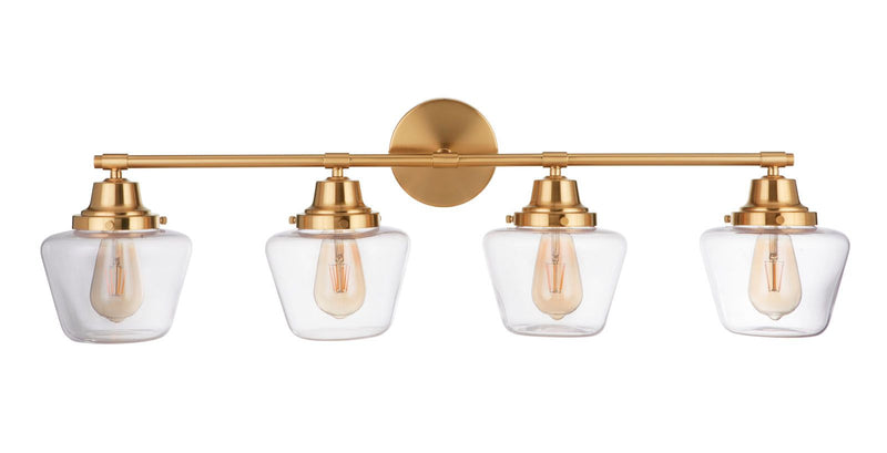 Essex 4 Light 38" Vanity in Satin Brass