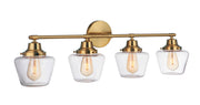 Essex 4 Light 38" Vanity in Satin Brass