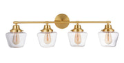 Essex 4 Light 38" Vanity in Satin Brass