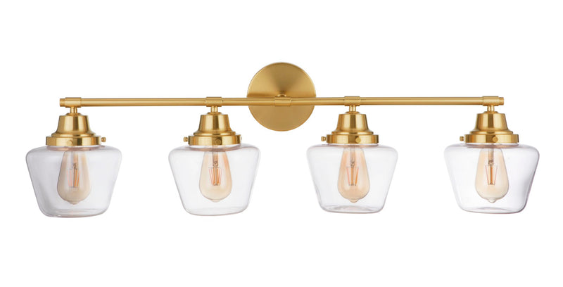 Essex 4 Light 38" Vanity in Satin Brass
