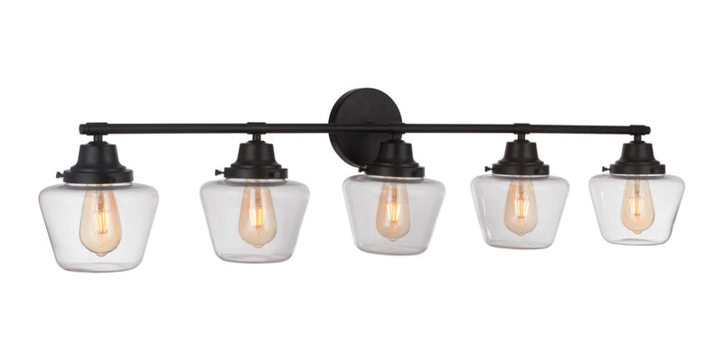 Essex 5 Light 48.25" Vanity in Flat Black