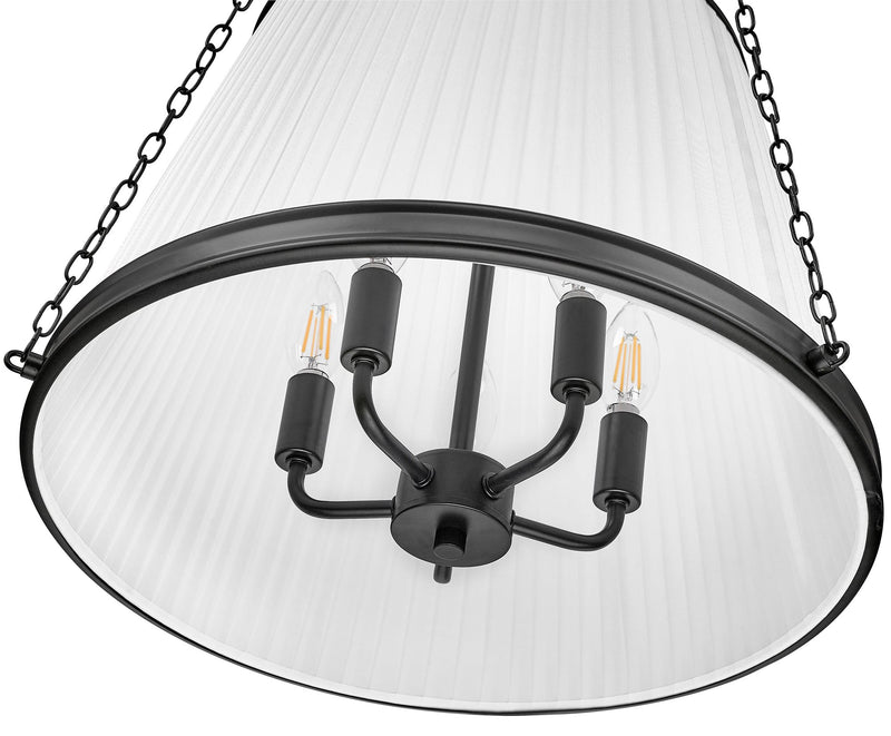 Madeline 5 Light 18" Pendant in Matte Black