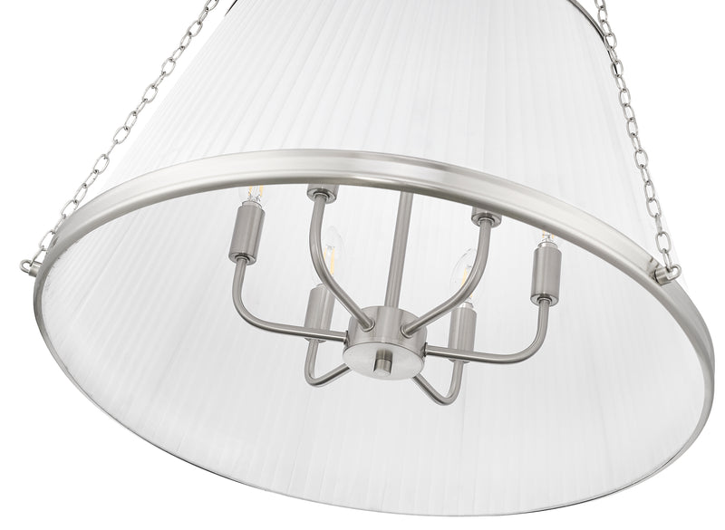 Madeline 6 Light 24" Pendant in Brushed Nickel