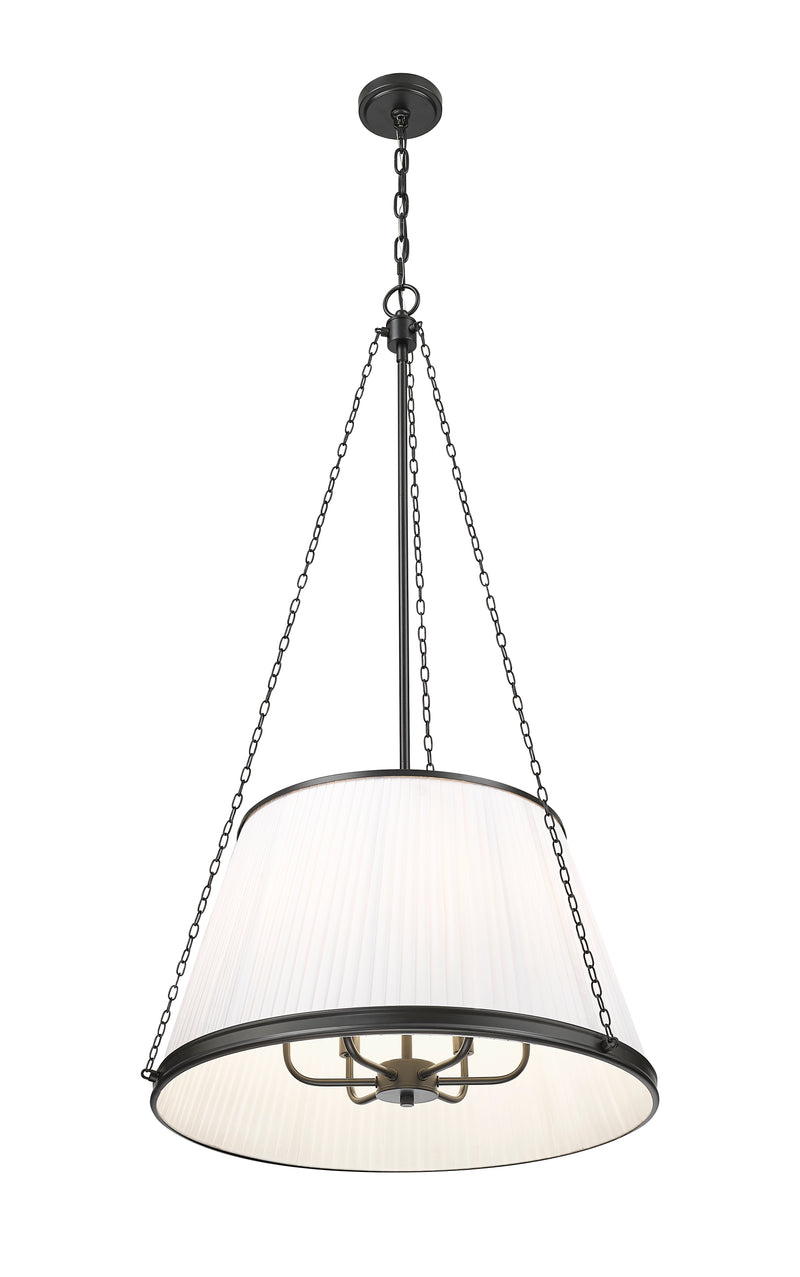 Madeline 6 Light 24" Pendant in Matte Black