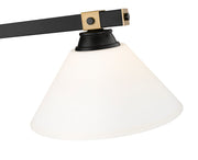 Bronte 3 Light Billiard in Matte Opal Glass