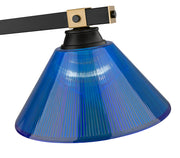 Bronte 3 Light Billiard in Dark Blue Acrylic