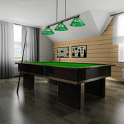 Bronte 3 Light Billiard in Green Acrylic in a room setting