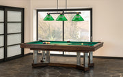 Bronte 3 Light Billiard in Green Acrylic in a room setting
