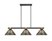 Bronte 3 Light Billiard in Smoke Acrylic