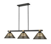 Bronte 3 Light Billiard in Smoke Acrylic