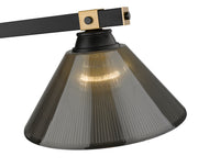 Bronte 3 Light Billiard in Smoke Acrylic