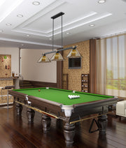 Bronte 3 Light Billiard in Smoke Acrylic in a room setting