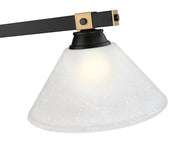 Bronte 3 Light Billiard in White Linen Glass