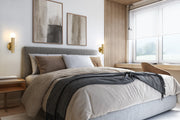 Stari 1 Light 5" Wall Sconce in Modern Gold in a room setting