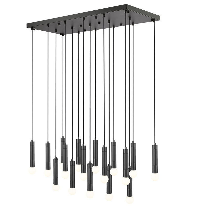Stari 17 Light 42" Linear Pendant in Matte Black