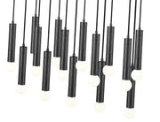 Stari 17 Light 42" Linear Pendant in Matte Black