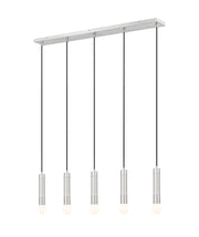 Stari 5 Light 42" Linear Pendant in Brushed Nickel