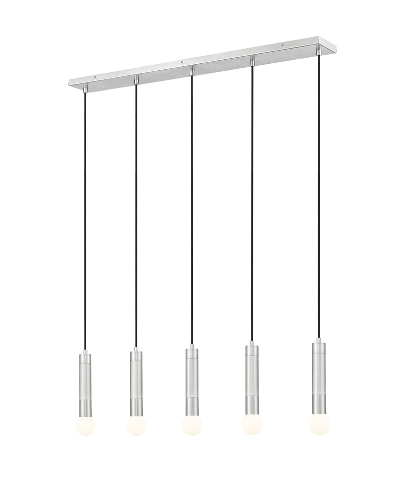 Stari 5 Light 42" Linear Pendant in Brushed Nickel
