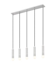 Stari 5 Light 42" Linear Pendant in Brushed Nickel