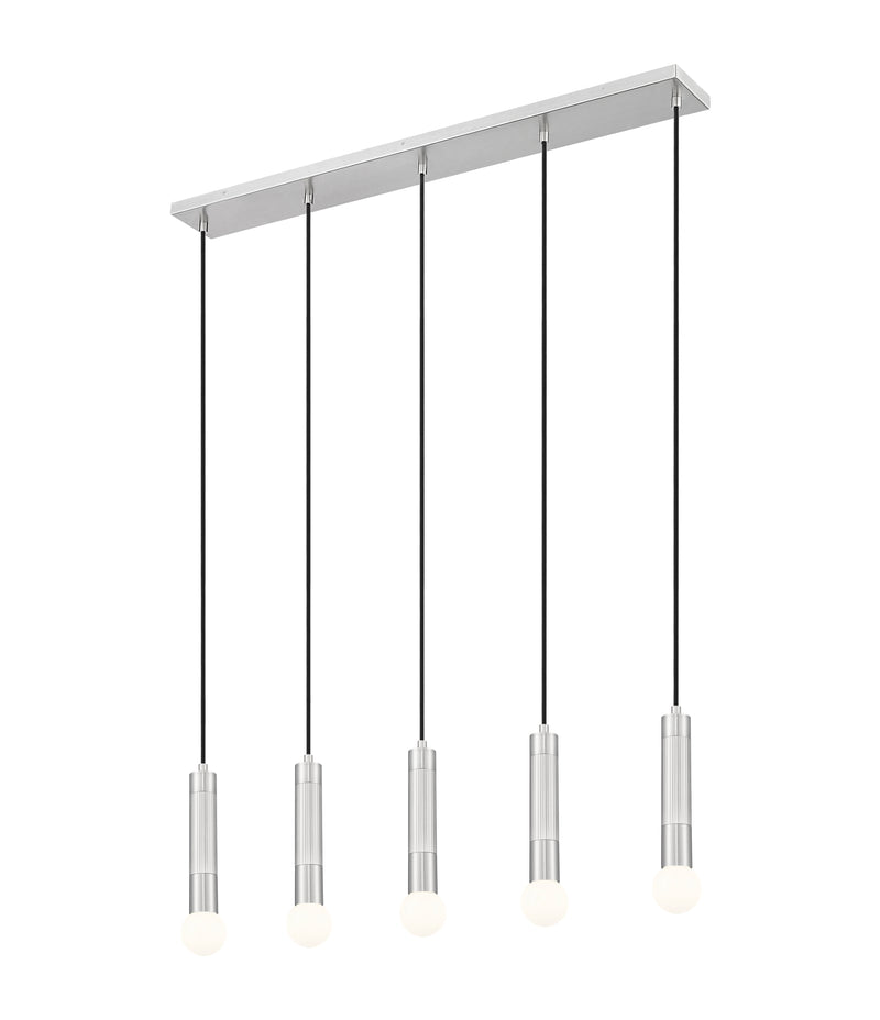 Stari 5 Light 42" Linear Pendant in Brushed Nickel
