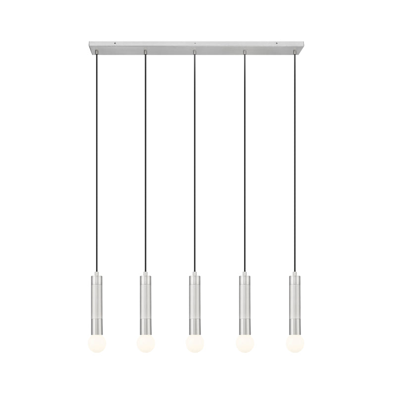 Stari 5 Light 42" Linear Pendant in Brushed Nickel