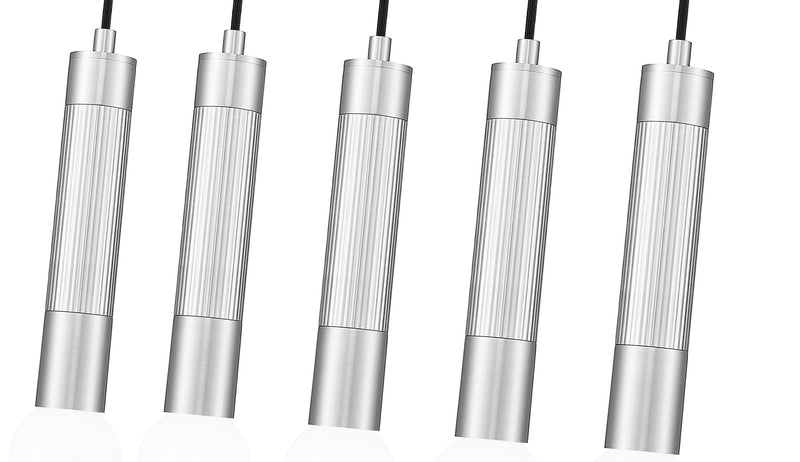 Stari 5 Light 42" Linear Pendant in Brushed Nickel