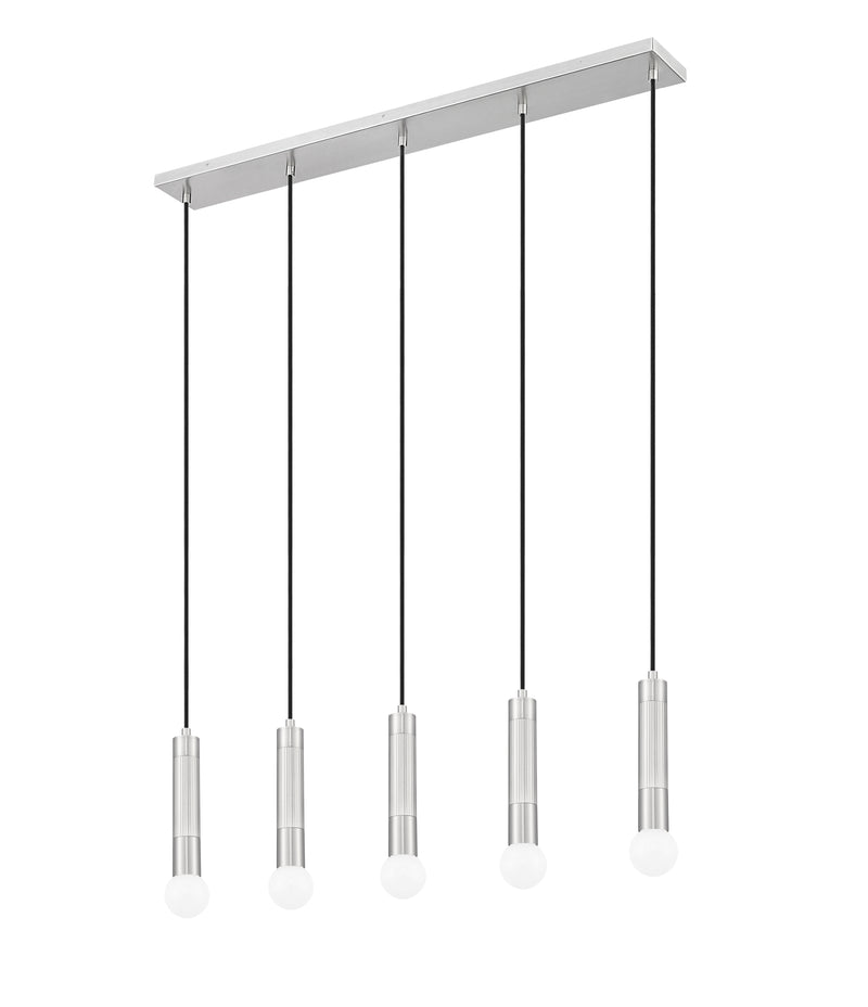 Stari 5 Light 42" Linear Pendant in Brushed Nickel
